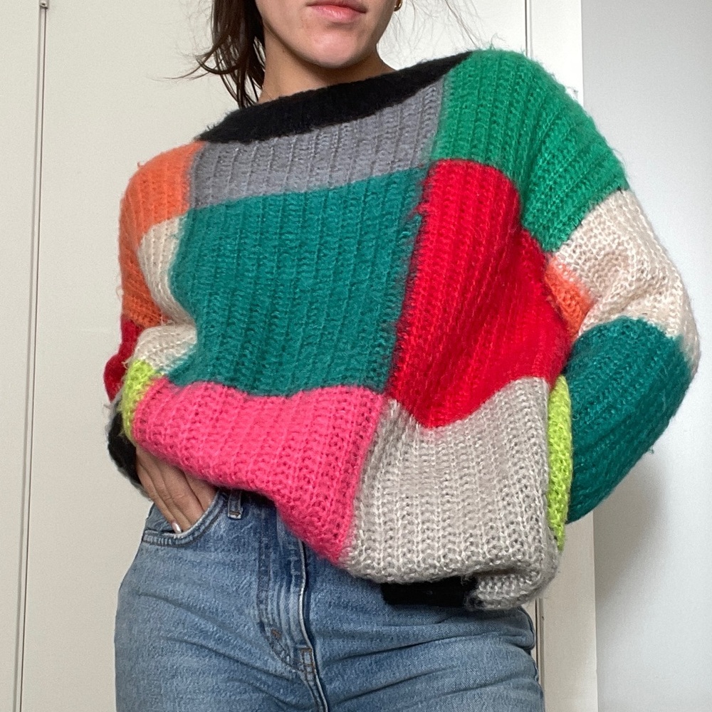 Colorful oversized sweater from Moon River